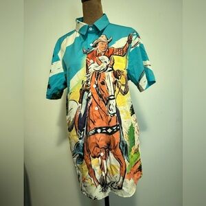 Graphic Cowboy Print Shirt